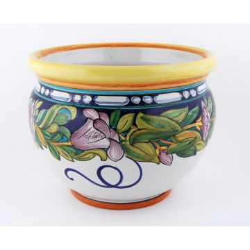 Italian planter Lilium 3 handmade by Francesca Niccacci in Deruta