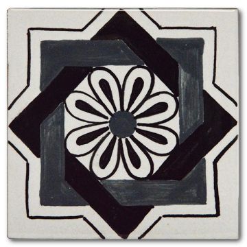 Italian tile VD48 handmade by Francesca Niccacci in Deruta
