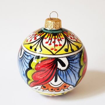 Italian Christmas ball ornament handmade by Francesca Niccacci in Deruta