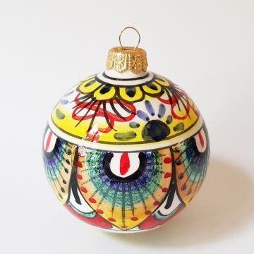 Italian Christmas ball ornament handmade by Francesca Niccacci in Deruta