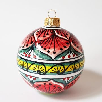 Italian Christmas ball ornament handmade by Francesca Niccacci in Deruta