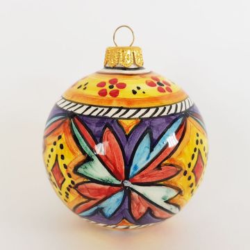 Italian Christmas ball ornament handmade by Francesca Niccacci in Deruta