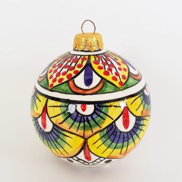 Italian Christmas ball ornament handmade by Francesca Niccacci in Deruta