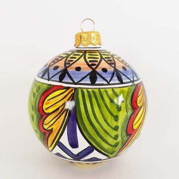 Italian Christmas ball ornament handmade by Francesca Niccacci in Deruta