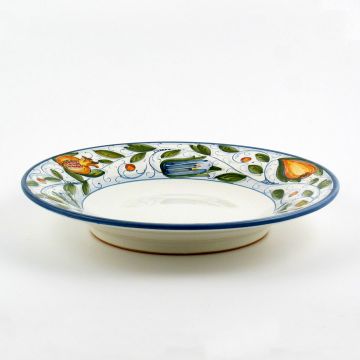 Italian pasta & soup plate from the Venezia collection handmade by Ceramiche Rampini in Gubbio, Italy