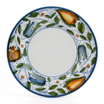 Italian salad & dessert plate from the Venezia collection handmade by Ceramiche Rampini in Gubbio, Italy