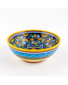 Italian cereal bowl from the Geometrico 6E Collection handmade by Eugenio Ricciarelli - Deruta, Rapallo, Amalfi