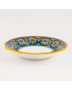Italian pasta & soup plate from the Geometrico 6E Collection handmade by Eugenio Ricciarelli - Deruta, Rapallo, Amalfi