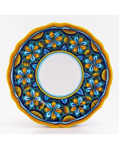 Italian salad & dessert plate from the Geometrico 6E Collection handmade by Eugenio Ricciarelli - Deruta, Rapallo, Amalfi