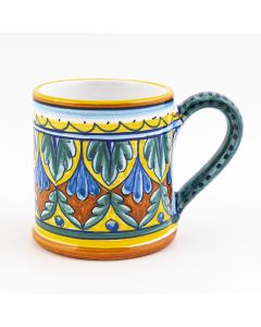 Italian mug from the Geometrico 7E Collection handmade by Eugenio Ricciarelli - Deruta, Rapallo, Amalfi