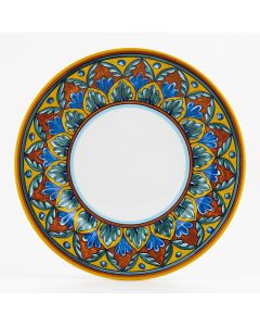 Italian dinner plate from the Geometrico 7E Collection handmade by Eugenio Ricciarelli - Deruta, Rapallo, Amalfi