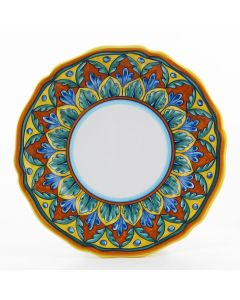 Italian dinner plate from the Geometrico 7E Collection handmade by Eugenio Ricciarelli - Deruta, Rapallo, Amalfi