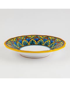 Italian pasta & soup plate from the Geometrico 7E Collection handmade by Eugenio Ricciarelli - Deruta, Rapallo, Amalfi