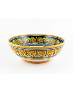 Italian serving bowl from the Geometrico 9D Collection handmade by D&G Design - Deruta, Rapallo, Amalfi