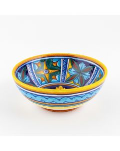 Italian cereal bowl from the Geometrico 11E Collection handmade by Eugenio Ricciarelli - Deruta, Rapallo, Amalfi