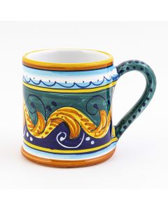 Italian mug from the Geometrico 16E Collection handmade by Eugenio Ricciarelli - Deruta, Rapallo, Amalfi