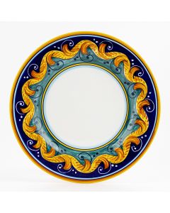 Italian dinner plate from the Geometrico 16E Collection handmade by Eugenio Ricciarelli - Deruta, Rapallo, Amalfi