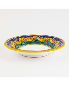 Italian pasta & soup plate from the Geometrico 16E Collection handmade by Eugenio Ricciarelli - Deruta, Rapallo, Amalfi