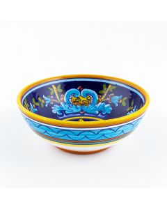 Italian cereal bowl from the Geometrico 19E Collection handmade by Eugenio Ricciarelli - Deruta, Rapallo, Amalfi