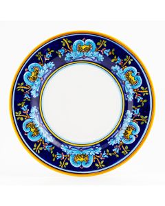 Italian dinner plate from the Geometrico 19E Collection handmade by Eugenio Ricciarelli - Deruta, Rapallo, Amalfi