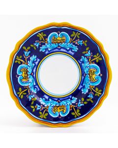 Italian salad & dessert plate from the Geometrico 19E Collection handmade by Eugenio Ricciarelli - Deruta, Rapallo, Amalfi