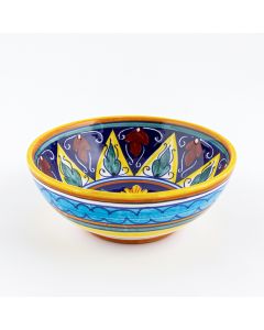 Italian cereal bowl from the Geometrico 20E Collection handmade by Eugenio Ricciarelli - Deruta, Rapallo, Amalfi