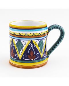 Italian mug from the Geometrico 20E Collection handmade by Eugenio Ricciarelli - Deruta, Rapallo, Amalfi