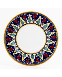 Italian dinner plate from the Geometrico 20E Collection handmade by Eugenio Ricciarelli - Deruta, Rapallo, Amalfi