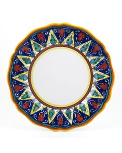 Italian dinner plate from the Geometrico 20E Collection handmade by Eugenio Ricciarelli - Deruta, Rapallo, Amalfi