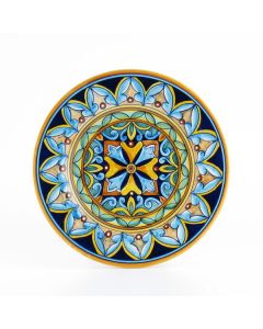Italian salad & dessert plate from the Geometrico 24D Collection handmade by D&G Design - Deruta, Rapallo, Amalfi