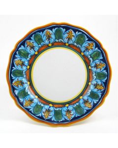 Italian dinner plate from the Geometrico 25E Collection handmade by Eugenio Ricciarelli - Deruta, Rapallo, Amalfi