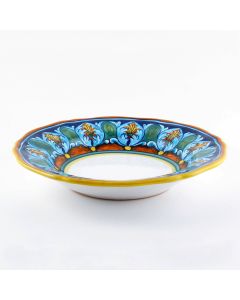 Italian pasta & soup plate from the Geometrico 25E Collection handmade by Eugenio Ricciarelli - Deruta, Rapallo, Amalfi