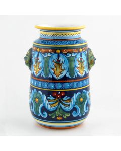 Italian utensil holder from the Geometrico 25E Collection handmade by Eugenio Ricciarelli - Deruta, Rapallo, Amalfi