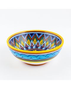 Italian cereal bowl from the Geometrico 29E Collection handmade by Eugenio Ricciarelli - Deruta, Rapallo, Amalfi