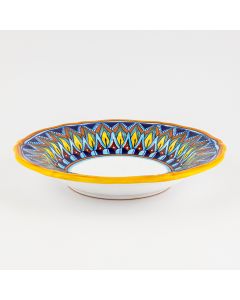 Italian pasta & soup plate from the Geometrico 29E Collection handmade by Eugenio Ricciarelli - Deruta, Rapallo, Amalfi