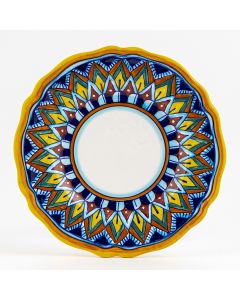 Italian salad & dessert plate from the Geometrico 29E Collection handmade by Eugenio Ricciarelli - Deruta, Rapallo, Amalfi