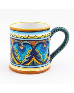 Italian mug from the Geometrico 34E Collection handmade by Eugenio Ricciarelli - Deruta, Rapallo, Amalfi