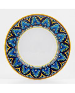 Italian dinner plate from the Geometrico 34E Collection handmade by Eugenio Ricciarelli - Deruta, Rapallo, Amalfi