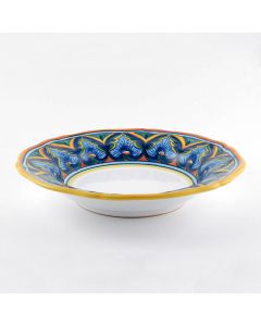 Italian pasta & soup plate from the Geometrico 34E Collection handmade by Eugenio Ricciarelli - Deruta, Rapallo, Amalfi
