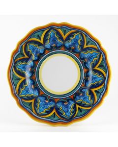 Italian salad & dessert plate from the Geometrico 34E Collection handmade by Eugenio Ricciarelli - Deruta, Rapallo, Amalfi