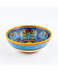 Italian cereal bowl from the Geometrico 35E Collection handmade by Eugenio Ricciarelli - Deruta, Rapallo, Amalfi