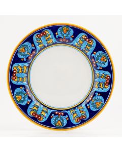 Italian dinner plate from the Geometrico 35E Collection handmade by Eugenio Ricciarelli - Deruta, Rapallo, Amalfi