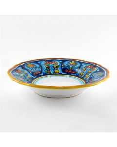 Italian pasta & soup plate from the Geometrico 35E Collection handmade by Eugenio Ricciarelli - Deruta, Rapallo, Amalfi