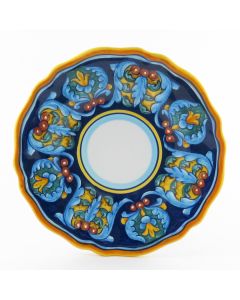 Italian salad & dessert plate from the Geometrico 35E Collection handmade by Eugenio Ricciarelli - Deruta, Rapallo, Amalfi