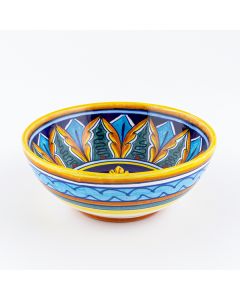 Italian cereal bowl from the Geometrico 37E Collection handmade by Eugenio Ricciarelli - Deruta, Rapallo, Amalfi
