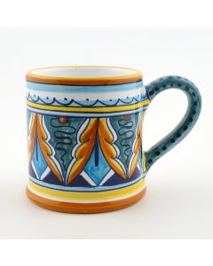 Italian mug from the Geometrico 37E Collection handmade by Eugenio Ricciarelli - Deruta, Rapallo, Amalfi