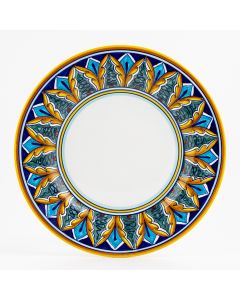 Italian dinner plate from the Geometrico 37E Collection handmade by Eugenio Ricciarelli - Deruta, Rapallo, Amalfi