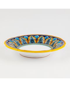 Italian pasta & soup plate from the Geometrico 37E Collection handmade by Eugenio Ricciarelli - Deruta, Rapallo, Amalfi