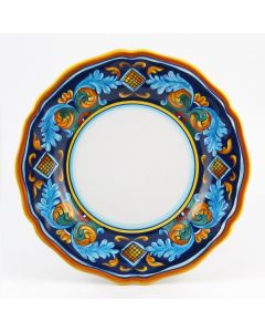 Italian dinner plate from the Geometrico 38E Collection handmade by Eugenio Ricciarelli - Deruta, Rapallo, Amalfi