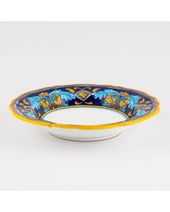 Italian pasta & soup plate from the Geometrico 38E Collection handmade by Eugenio Ricciarelli - Deruta, Rapallo, Amalfi